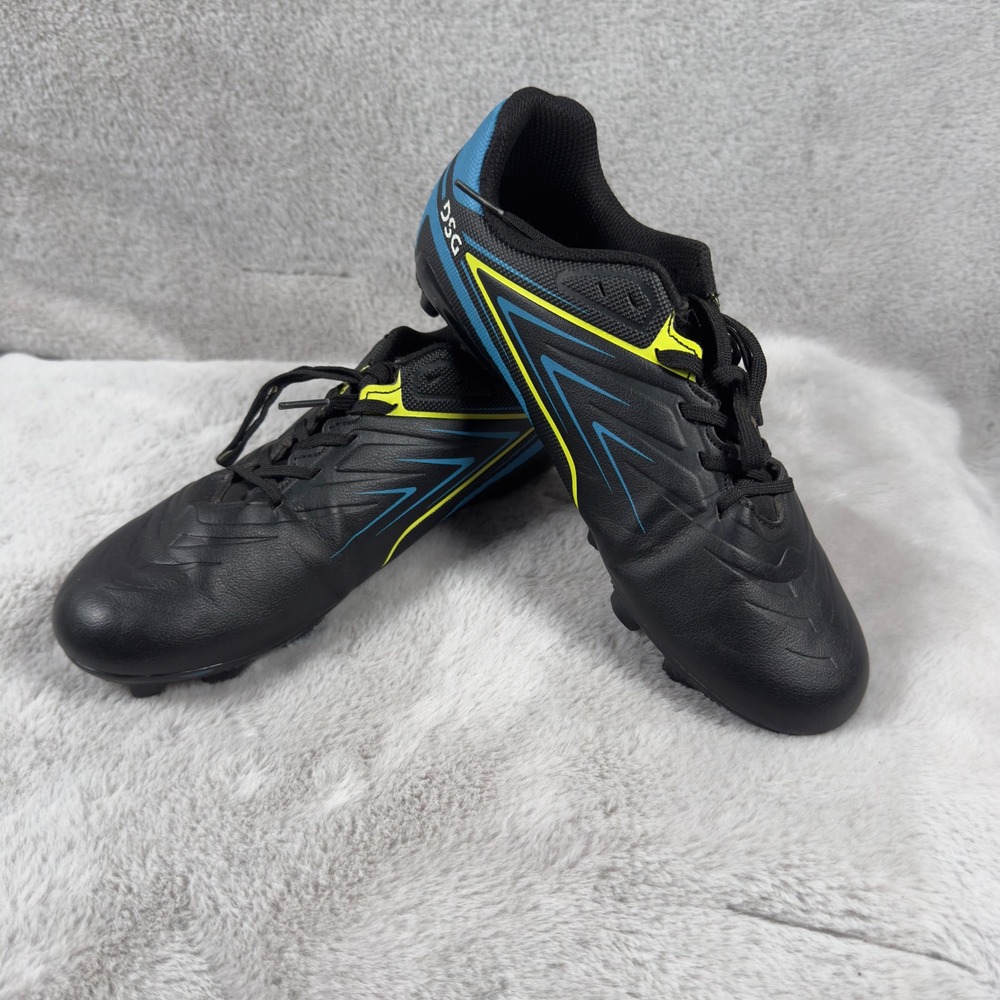 DSG Speed Viper Youth Soccer Cleats Black Blue‎ Yellow DSG24YSC-BLK Size 5